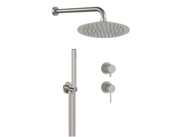 X STYLE INOX - Stainless steel shower set with overhead shower by Remer Rubinetterie - view 2
